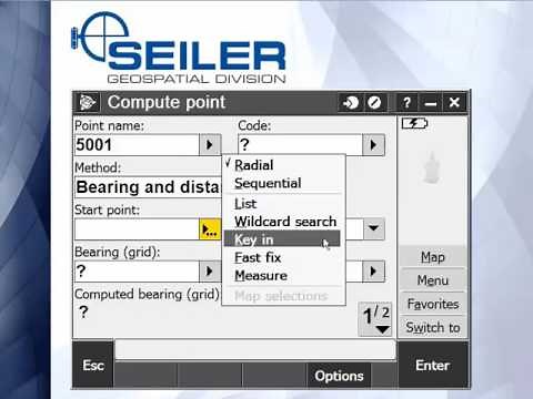 Trimble Access- General Survey- Cogo- Compute a point Video 1