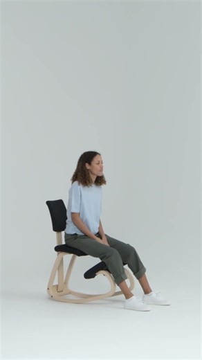 Varier Variable Plus: silla de rodillas para sentada activa + respaldo #ergonomicchair #homeoffice