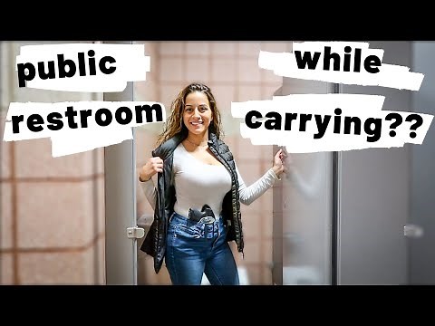 USING A PUBLIC RESTROOM WHILE CARRYING A GUN | How to deal with it using different holsters!