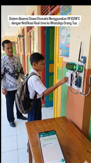 Faqihul Imam Al-Farabi II on Instagram: "🎒 “Anak sudah berangkat sekolah… tapi benar sudah masuk kelas?” Masalah yang sering terjadi di sekolah: ❌ Absensi masih manual ❌ Titip absen ke teman ❌ Orang tua telat tahu anak tidak masuk ❌ Data kehadiran rawan manipulasi 👉 Masalahnya: Sistem absensi konvensional tidak real-time dan sulit diawasi oleh orang tua. ⚡ Solusinya: Sistem Absensi Siswa Otomatis Berbasis RFID/NFC Setiap siswa cukup tap kartu, data langsung tercatat dan notifikasi kehadiran te