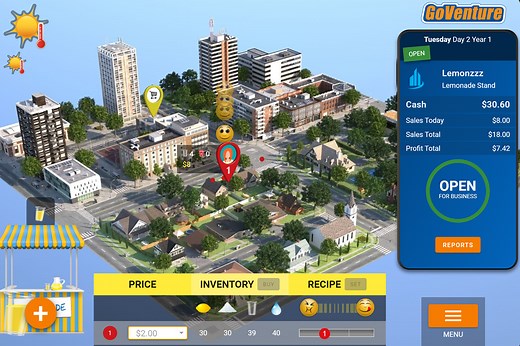 Lemonade Stand Simulation Game by GoVenture