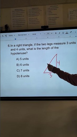 ASVAB Mathematical Knowledge 6 Pythagorean Theorem #asvab