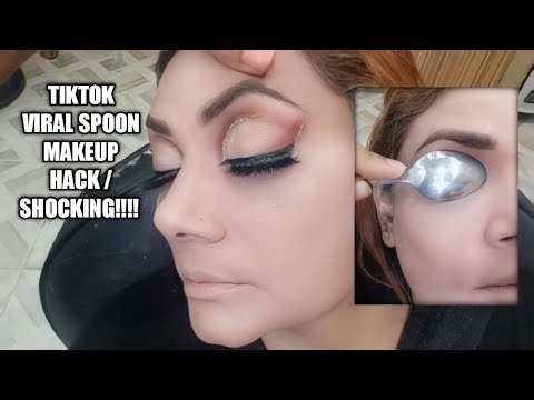 VIRAL SPOON EYESHADOW HACK | CUT CREASE TUTORIAL FOR BEGINNERS | NEW MAKEUP TREND