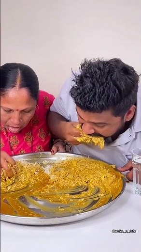 SPICY CHICKEN vs EGG MASALA EATING CHALLANGE 😱🔥 #mukbang #shorts #food #foodie