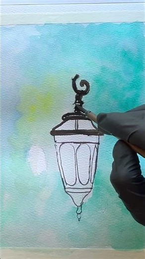 How to paint a lantern #shorts #shortsfeed #painting