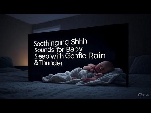 Best Shushing Calm Shhh Sounds for Sleep with Relaxing Rain & Thunder
