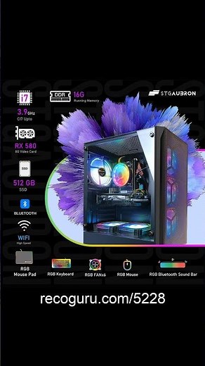 STGAubron Gaming PC: RGB & Ready to Game!