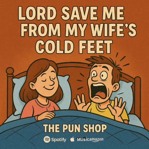 58K views · 1.5K reactions | “Lord Please Save Me From My Wife’s Cold Feet” — soon available on all major streaming outlets! Search for the artist The Pun Shop. #funnycountry #marriedlife #ThePunShop #coldfeet #comedycountry #newsongrelease #countrymusic #countryliving #countrylife #comedyreels #comedyvideos #comedy #trucker #marriedlifehumor | The Pun Shop | Facebook