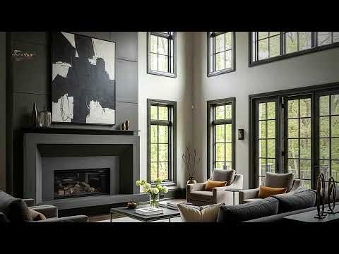 US New Build Living Room Electric Fireplace Live Planning