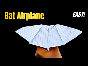 BAT PAPER AIRPLANE! How to Make the BEST Paper Plane