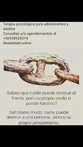 #terapiaonlinechile #terapiapsicologica #terapiaonline #terapiachile #terapiapsicologicaonline #psicologiaonlinechile #psicologachile | Psicóloga/Viña del mar | Facebook