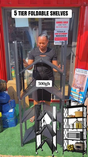 5 Tier Foldable Shelves for Effective Kitchen Storage