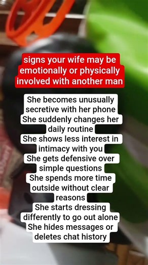 signs your wife may be emotionally or physically involved with another man