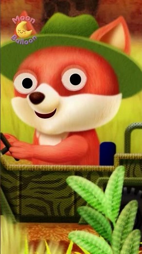 Moon Balloon 🌙 | Jungle Safari In The Savannah #shorts #babysleepmusic #moonballoon #hooplakidz