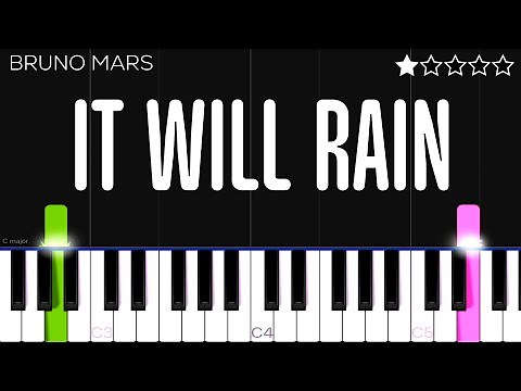 Bruno Mars - It Will Rain | EASY Piano Tutorial