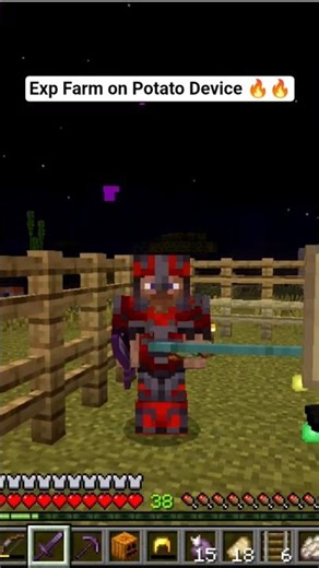 Exp Farm on Potato Device 😅 #minecraft #shorts