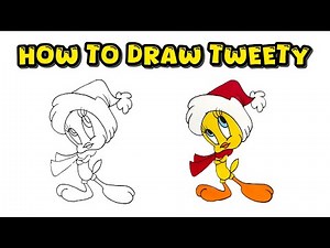How to Draw Tweety Bird from Looney Tunes – Easy Marker Drawing for All Ages