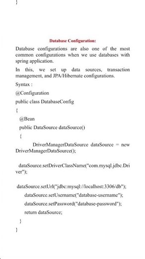 Most important Spring annotations for interviews #java #interview #interviewtips #springframework