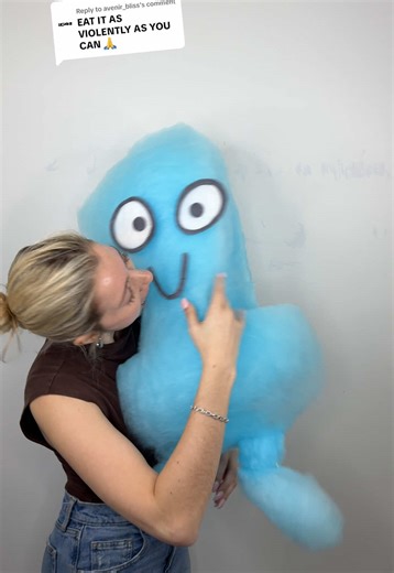 Replying to @avenir_bliss ONE BFDI EATEN FAST! This cotton candy digit went from one to done! #battlefordreamisland #bfb #tpot #mukbang #beforeandafter