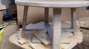 Round Rustic Wood Pine Coffee Table With Wood Legs, Cottagecore Traditional and Enduring Style - Etsy