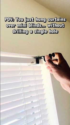 Meet the NoNo Bracket Mini Version! Hang curtains over your mini blinds without making a single hole