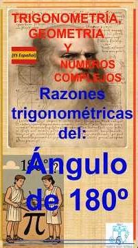 Razones trigonométricas del ángulo de 180 grados