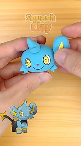 Making Shinx Pokémon out of clay #DIY #art #handmade #Pokemon #satisfying | Squash Clay