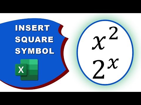 How to write x to the power of 2 in Excel