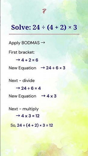 Solve 24 ÷ (4 + 2) × 3 in SECONDS Easily!