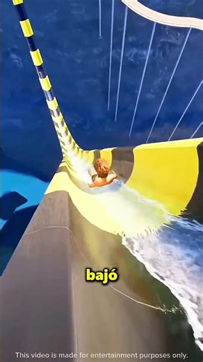 This kid slid down an amazing water slide 😮