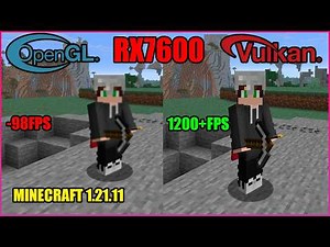 Minecraft Vulkan vs OpenGL na RX 7600 + Ryzen 3700X! Qual Tem Mais FPS? 🔥