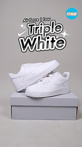 7.3K views · 58 reactions | Air Force 1 "Triple White" 懶 รอวเท้าสีขาวล้วน รุ่นคลาสสิคตลอดกาล ที่ทุกคนควรมีติดตู้ไว้ซักคู่! ️ #teenguusneakers | Teenguu | Facebook
