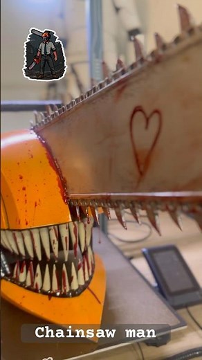 The Best Chainsaw man helmet ever made #chainsawman #cosplay #helmet #3dprinting