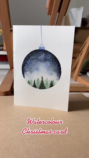 Watercolour Christmas Card Ideas for DIY Crafts