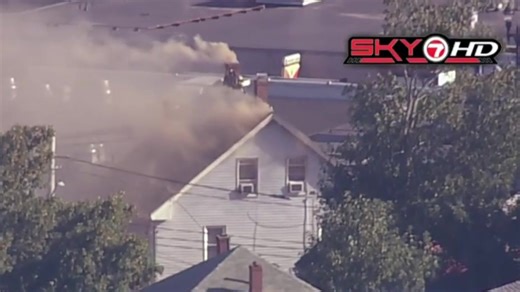 Crews battle fire in Everett