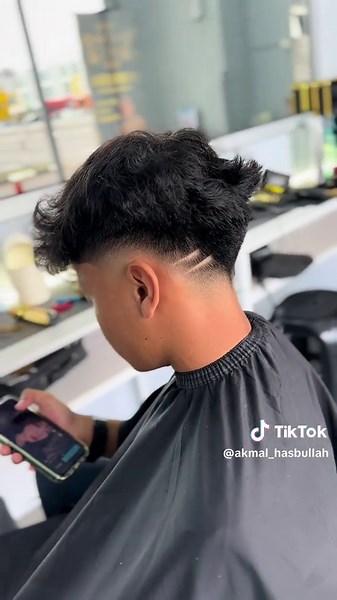 Stylish Low Fade with Messy Fringe - Trending Look