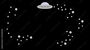 ufo plane animation suitable as a presentation material or wallpaper and .