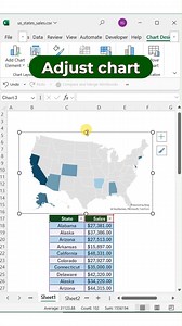 7.5K views · 53 reactions | An interactive map chart showing sales figures for each US state. Perfect for identifying high-performing areas, tracking regional trends, and presenting data with clarity. #ExcelCharts #SalesDashboard #MapVisualization #ExcelTips #DataDriven | KASH | Facebook