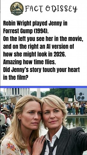 Robin Wright played Jenny in Forrest Gump (1994).