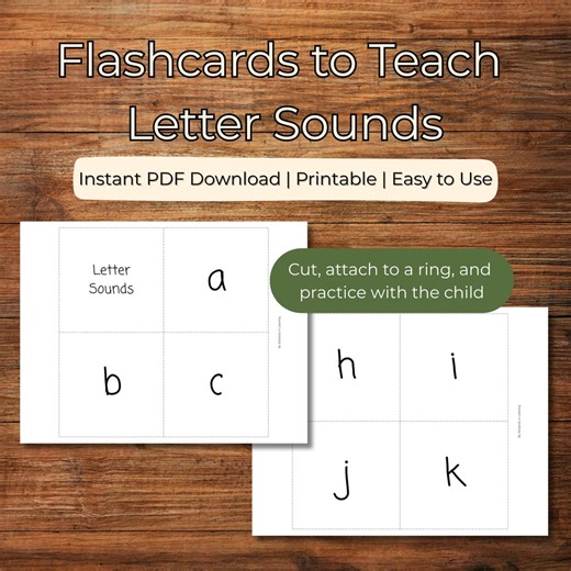 Flashcards to Teach Letter Sounds, Letter Sound Flashcards, ABC Flashcards, Phonics Activity, Learn to Read Flashcards, Reading Aid - Etsy