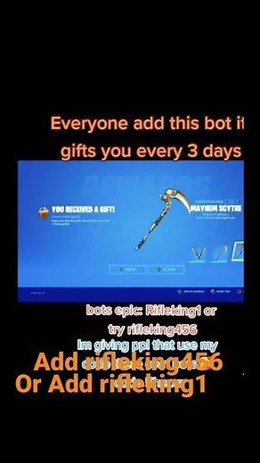 Fortnite bot free gifts 🎁