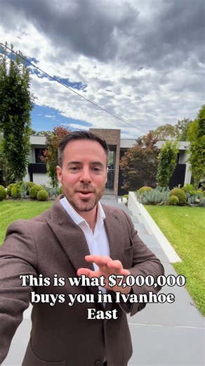 Mark Britt on Instagram: "This is what $7M buys you in Ivanhoe East 47 Streeton Crescent — contemporary luxury on a grand scale. Set on 1,727sqm, elevated over multiple levels with breathtaking easterly views across the Yarra Flats • Statement return driveway • Expansive living zones designed for entertaining • Dramatic high-ceiling living room with full-height glass • 4 oversized bedrooms incl. dual master suites • Dedicated study + home cinema / games room • Gym, sauna & wellness zone • Basket