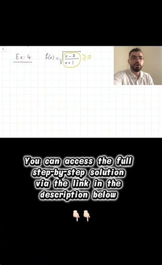 Calculus 1: Domain of definition - Exercise 4 #shorts #maths #calculus #functions #engineering #stem