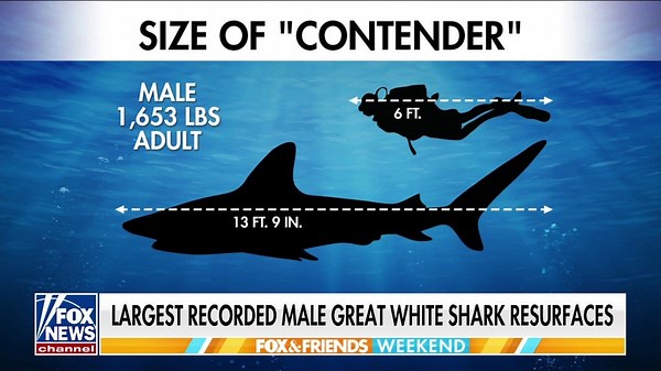 Largest-ever male great white shark resurfaces off NJ coast