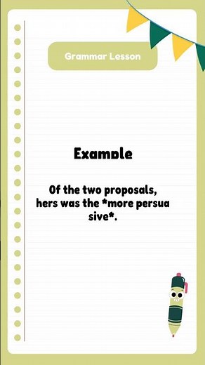 Grammar Lesson: Comparing Two Items