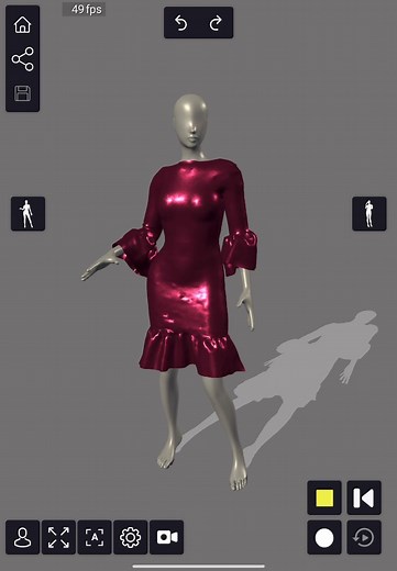 Red metallic piece #fashiontiktok #fashiondesign #virtualfashion #digitalfashion #metaverse #digitalclothing #digitalclothes #design3d