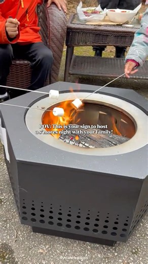 Sunjoy 28" Hexagon Stainless Steel Fire Pit | Easy Setup & Smokeless Burn #outdoorfirepit