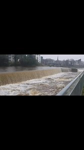 The Bandon River in full flow through the fish pass at the weir in the town this morning . It could have been a far different story after Storm Bert , if the Flood Relief Scheme hadn’t been undertaken ( video courtesy Deniese Calnan ) | Bandon Opinion/The Opinion