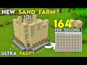 BEST SAND FARM EVER!! (164 SAND PER SECOND) in Minecraft Bedrock 1.21