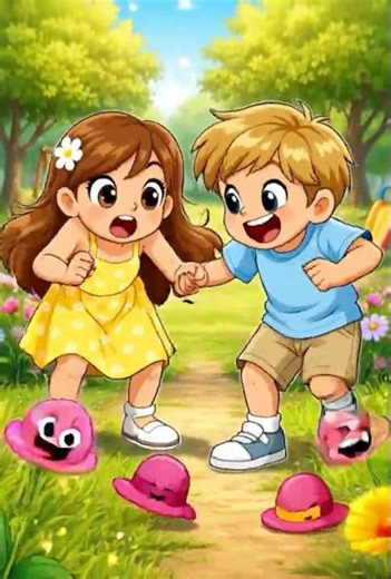 Cute Cartoon Kids Playing in the Park 🌸 | Sweet Friendship Story for Kids